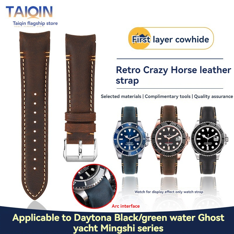 Tali Jam Tangan Kulit Retro Ma - Curved Spring Bar ulasan dan harga